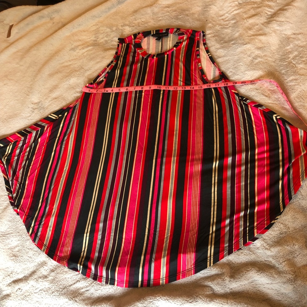 Lane Bryant Pink and Red Asymmetrical Tank Top